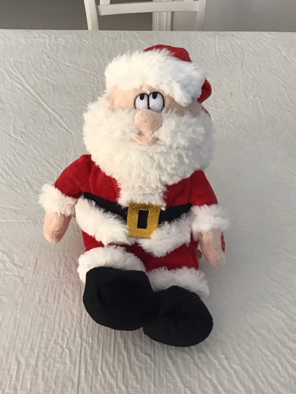 Animated Plush Santa Claus figure known for singing a purody of Respect.